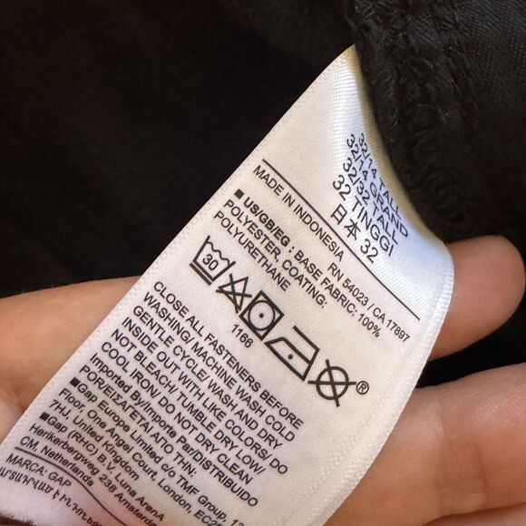 GAP Pants Womens 32 Black 70s Flare High Rise Faux Leather Retro Boho Style - Picture 13 of 13